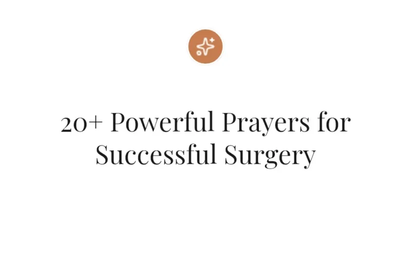 20+ Powerful Prayers for Successful Surgery