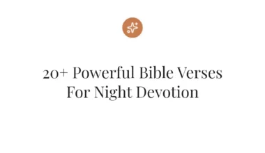 20+ Powerful Bible Verses For Night Devotion
